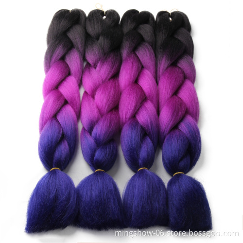 24"Women Ombre Two Tone Jumbo Twist Braids Synthetic Hair Braiding Extension